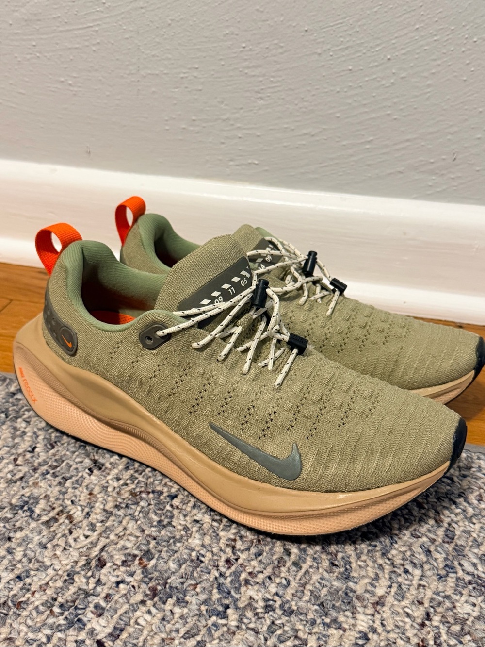 Nike Men’s ReactX Olive Green Running Shoes NWOT